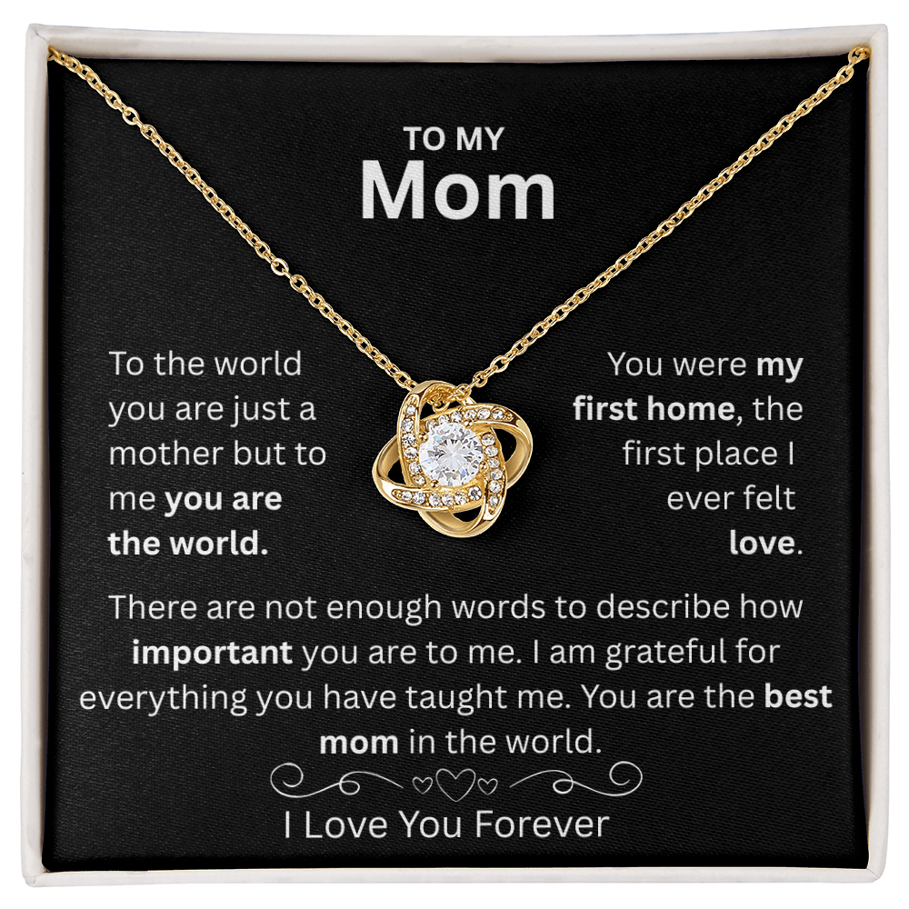 To My Mom - I Love You Forever - Necklace Gift Set