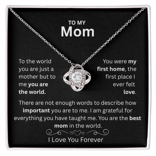 To My Mom - I Love You Forever - Necklace Gift Set