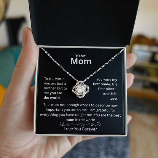 To My Mom - I Love You Forever - Necklace Gift Set