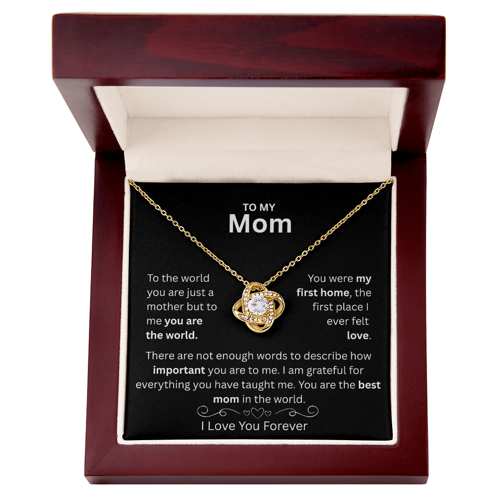 To My Mom - I Love You Forever - Necklace Gift Set