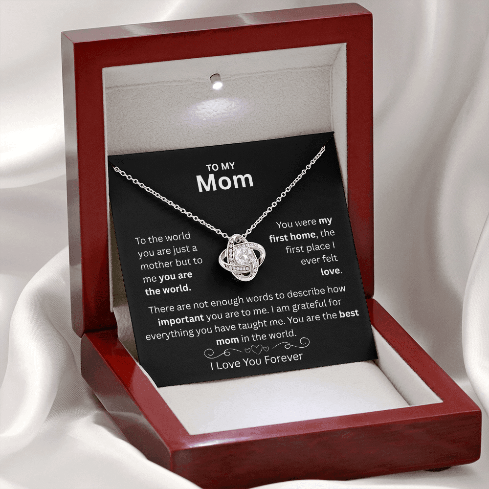 To My Mom - I Love You Forever - Necklace Gift Set