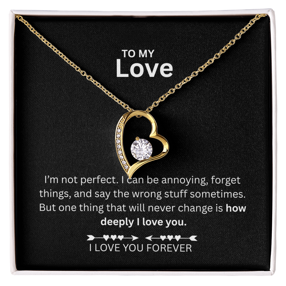 To My Love Gift, Girlfriend's Gift, Wife Gift - Forever and Always Love Necklace - Gift set